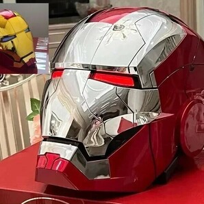 ★未使用 IRONMAN Mk5 LED アップデート マスク コスプレ アイアンマン ヘルメット 音声認識 自動開閉可能 アベンジャーズ 1/1 箱付き USJの画像4