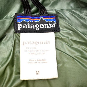 A-4730★patagonia パタゴニア★正規品 メンズ男性 グリーン リップストップ 中綿 フード付き ジャケット ジャンパー パーカー Ｍ の画像6