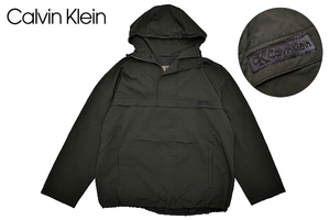 A-4738* super-beauty goods *CK Calvin Klein Calvin Klein * regular goods black black half Zip nylon pull over Parker f-tiM