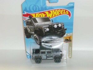 ΔHotwheels 右上14 '15 LAND ROVER DEFENDER DOUBLE CAB 灰/黒