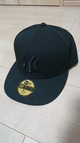 ニューエラ　キャップ　7-3/8 ニューヨーク　ニューヨーク・ヤンキース NEWERA NY 59FIFTY 帽子 ブラック 黒