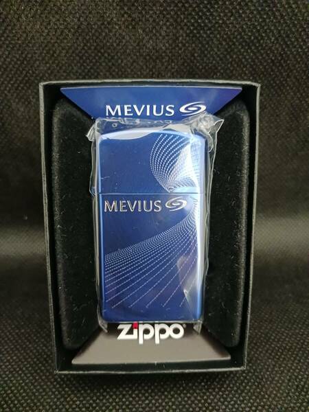 ZIPPO メビウス MEVIUS 電着塗装 ブルー スリム アーマー 2019年製 未使用 未着火 懸賞品