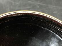 【福蔵】天目茶碗 銅淵 窯変 油滴 唐物 古い 茶道具 骨董 古玩 径12.3cm_画像7