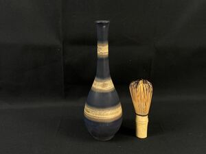 【福蔵】花入 一輪挿し たち吉 鶴首 花瓶 華道具 高22.4cm