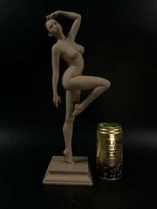 【福蔵】超大型 西洋美術 置物 美人 裸婦 ヌード 樹脂製 少女 女神 女性 高32.3cm
