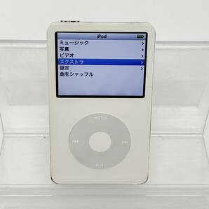 ●動作品 アップル A1136 30GB iPod classic Apple ホワイト アイポッド クラシック プレーヤー 音楽 再生 持ち運び N684の画像1