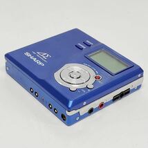 ●動作品 シャープ MD-DR77-A ポータブルMDレコーダー SHARP ブルー 付属品多数 PORTABLE MD RECORDER オーディオ 音響機器 S2994_画像5