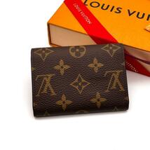 LOUIS VUITTON 美品 現行モデル ルイヴィトン モノグラム ロザリ フューシャ 折り財布 M41939_画像2