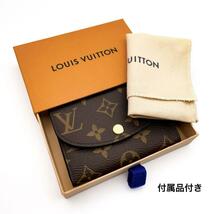 LOUIS VUITTON 美品 現行モデル ルイヴィトン モノグラム ロザリ フューシャ 折り財布 M41939_画像4