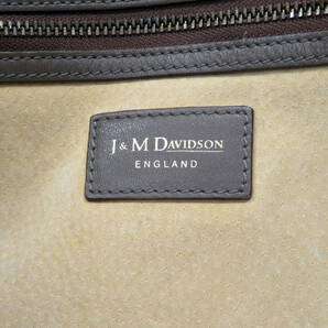 16599 美品 J&M DAVIDSON ENGLAND ジェイアンドエムダヴィットソン レザー G金具 2WAY ボストンバッグ ハンドバッグ 肩掛け カバン 茶系の画像8