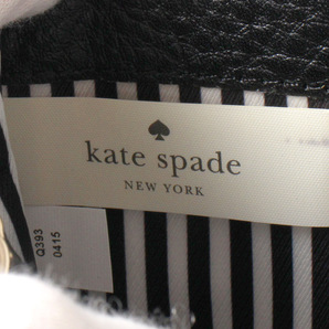 E16920 美品 kate spade new york ケイトスペード ニューヨーク 長財布 レザー ブラック 黒 ラウンドファスナー ロングウォレット 牛革の画像9