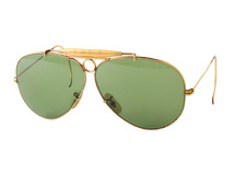 E17252 Ray-Ban レイバン B&L サングラス ヴィンテージ アイウェア ゴールド×ブラック 黒 ティアドロップ型_画像1