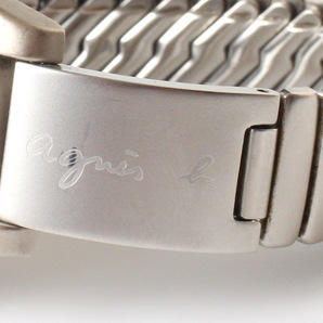 E17008 美品 agnes b. アニエスベー 腕時計 箱付き Y621-8030 自動巻き 稼動品 スケルトン シルバー 文字盤ブラック アナログ ステンレスの画像6