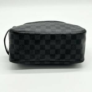 ●高級●LOUIS VUITTON ルイヴィトン トワレポーチ セカンドバッグ クラッチバッグ ビジネス ダミエグラフィット PVC レザー メンズ 黒 紺の画像5