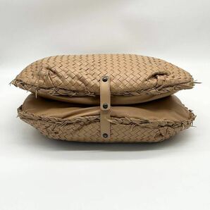 ●極美品●BOTTEGA VENETA ボッテガヴェネタ ホーボー ワンショルダーバッグ ハンドバッグ 鞄 かばん イントレチャート 肩掛け可 レザー 茶の画像6