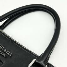 ●極美品●PRADA プラダ クロコダイル ビジネスバッグ トートバッグ ブリーフケース 鞄 かばん A4 PC サフィアーノレザー 黒 ブラック_画像8