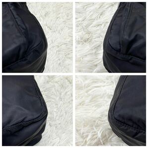 ●高級●PRADA プラダ メッセンジャーバッグ ショルダーバッグ 鞄 かばん 三角ロゴ プレート ナイロン レザー 斜め掛け可 黒 ブラックの画像7