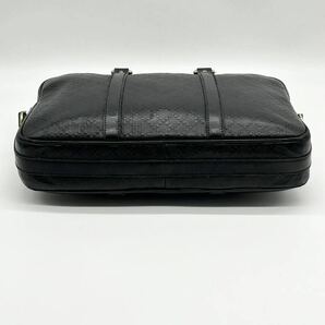 ●高級●GUCCI グッチ ビジネスバッグ トートバッグ ブリーフケース 鞄 かばん ディアマンテ A4 PC レザー メンズ 黒 ブラックの画像5
