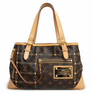 （中古）ルイ ヴィトン LOUIS VUITTON リヴェット ハンドバッグ モノグラム ヌメ革 レザー ブラウン 茶 ゴールド金具 M40140