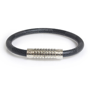 ( new goods * unused goods ) Louis Vuitton LOUIS VUITTON bracele tijito#21 Damier gla Fit black black silver metal fittings M6626D box attaching 