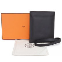 （新品・未使用品）エルメス HERMES ポルトフォイユ ポッシャンプリュス ショルダーバッグ レザー ネイビー 紺 シルバー金具 U刻印 箱付_画像2