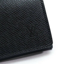 （新品・未使用品）ルイ ヴィトン LOUIS VUITTON アンヴェロップ カルト ドゥ ヴィジット NM カードケース タイガ レザー ブラック M64595_画像9