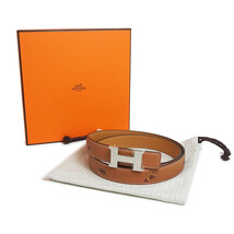 （新品・未使用品）エルメス HERMES ミニ コンスタンス 24MM 馬着 ホース柄 リバーシブル ベルト 80cm スイフト ゴールド ブラウン Y刻印_画像2