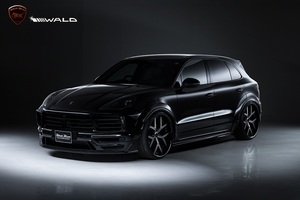 【WALD BlackBison】 Porsche 9YA 2018y- Cayenne 4Pキット (F, S, R, DC) ダクトカバー付 ポルシェ エアロ カイエン 4点