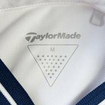 【Taylor Made】テーラーメイド 半袖ポロシャツ ゴルフウェア やさしい肌触り ホワイト系 メンズ M スナップボタン 休肝速乾 Rstore443010_画像7