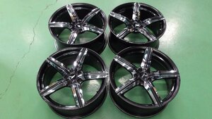 【個人宅配不可】中古 ESTATUS Style-CTR 20x8.5J/9.5J 5H 114.3 前後サイズ違い 20インチ アルミホイール 4本セット (棚2616-401)