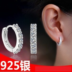 [ our shop most popular!! free shipping / limitation ] stamp / brilliant diamond CZ1 ream Circle pave earrings C*B