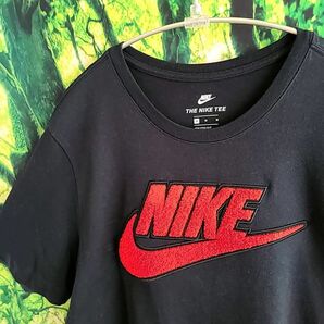 ナイキ NIKE ブラック 黒 ワッフルプリント 立体 ロゴ Mサイズ 半袖 Tシャツ 綿 コットン100％ 半袖Tシャツ