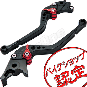 BigOne STD GSX650F GSF650 バンディット650 GSX1300R 隼 GS1200SS ビレット ブレーキ クラッチ レバー 黒/赤 ブラック レッド