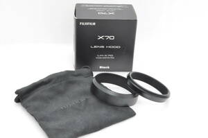 【未使用に近い・美品】フジフィルム FUJIFILM X70 LENS HOOD LH-X70 BLACK レンズフード + アダプターリング　＃24214