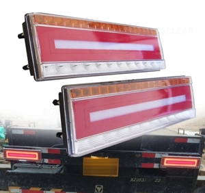 ③トラック 24V LED ライト テール ランプ 流れる シーケンシャル ウインカー 左右 セット スモール ブレーキ 47cm 汎用品 社外