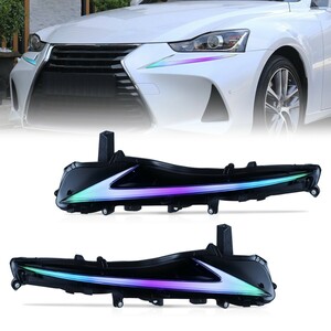 ①Lexus レクサス 2016-2020 IS300/250 LED 流れるウインカー テールランプ バー デイライト 左右セット