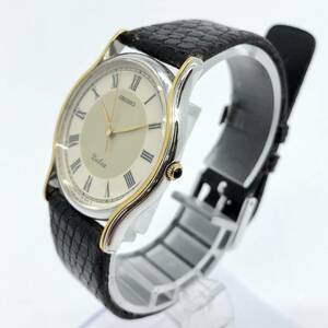 1円スタート SEIKO セイコー DOLCE ドルチェ 7741-6030 稼働品 QZ クオーツ 腕時計 時計 3針 現状品 ラウンド コンビ