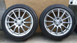 A-TECH SCHNEDER12本スポーク　15インチ　5.5J ＋45 PCD100　GOOD YEAR　EAGLE2000 165/55R15 75V 22年製　600キロ使用美品