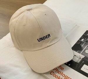 新品★デザインキャップ　UNDER　オフホワイト　★特価　