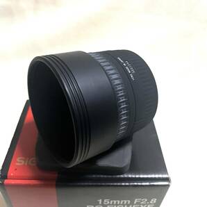 【美品】SIGMA レンズ 15mm F2.8 EX DG FISHEYE キャノン用 箱付《送料無料》の画像2