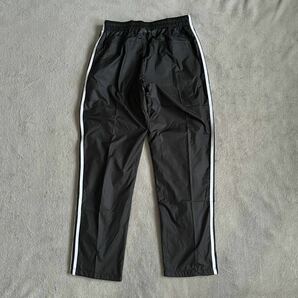 格安送料 2XL 新品 adidas ウィンドパンツ 撥水 防風 ウィンドブレーカー ウインド トラックパンツ スリーストライプス 黒 ブラック XXL XOの画像7