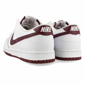 26.5cm 新品 NIKE DUNK LOW RETRO ナイキ ダンク ロー レトロ ダンクロー 天然皮革 レザー メンズ スニーカー マルーン 白 ホワイト エンジの画像9