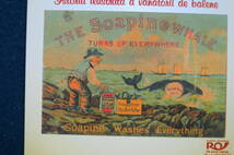 アメリカ式捕鯨時代のクジラ石鹸ラベル、絵葉書の計７種。１８２７年創業のKendall社製Soapineの広告ラベル。希少な捕鯨産業資料・史料。_画像8