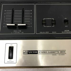 0419D Victor ビクター ステレオ カセットテープデッキ KD-655S オーディオ機器 昭和レトロ アンティーク STEREO CASSETTE TAPE DECKの画像3