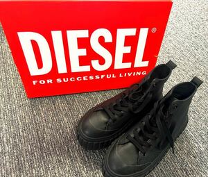 【4/28E】DIESEL スニーカー 靴 23cm ブラック Y02968 PR013 T8013 