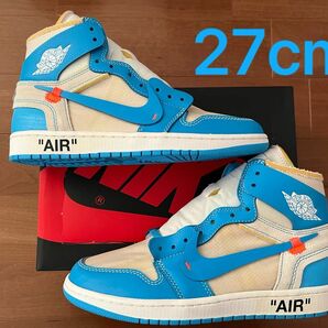 Off-White × Nike Air Jordan 1 High UNC White/Dark Powder Blue 27