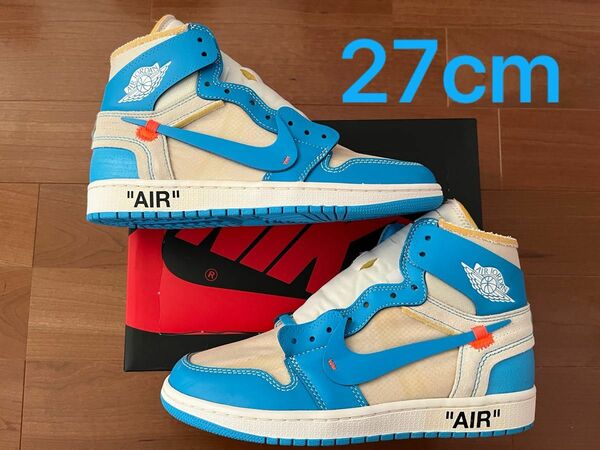 Off-White × Nike Air Jordan 1 High UNC White/Dark Powder Blue 27