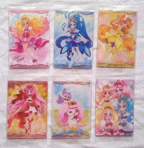 ★ Иди! Princess Pretty Cure Card Wake Haas 4 ★ Набор из 6 добрых компаний Неокрытый ★ Cure Floramade Twinkle Scarlet ★