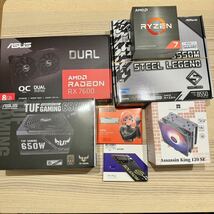 【新品】Ryzen7 5700x 8コア 16スレッド　DDR4 32GB メモリB550m steel legend SSD 1TB asus RX7600 GPU ゲーミングPC 650W電源_画像2