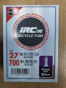 IRC　WO 700x28-35C(28/35-622) 英式バルブチューブ　バルブ長:30mm